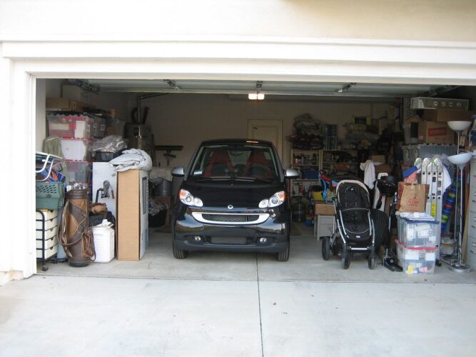 Messy Garage, Small Car